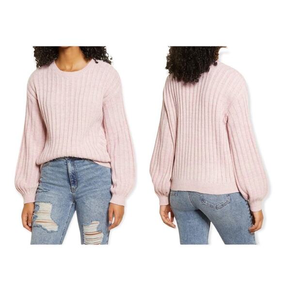 NWOT * BLANK NYC Ribbed Marled Knit Crewneck Sweater - Picture 11 of 11